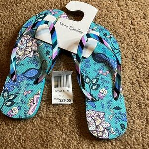 Vera Bradley flip flops Peacock Garden